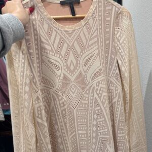 BCBGMaxAzria Ivory Lace Dress